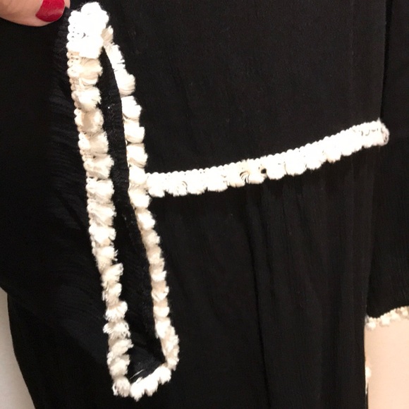 Black Gauze Dress with Trim by Umgee - Picture 5 of 8